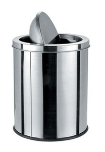 China Hotel Black Metal Dustbin