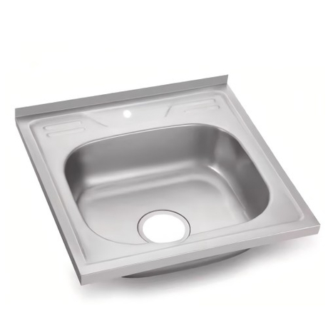 lavabo da cucina quadrato economico all'ingrosso in acciaio inossidabile a vasca singola