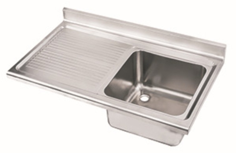 Stainless Steel Single Bowl with Drainboard Kitchen Sink